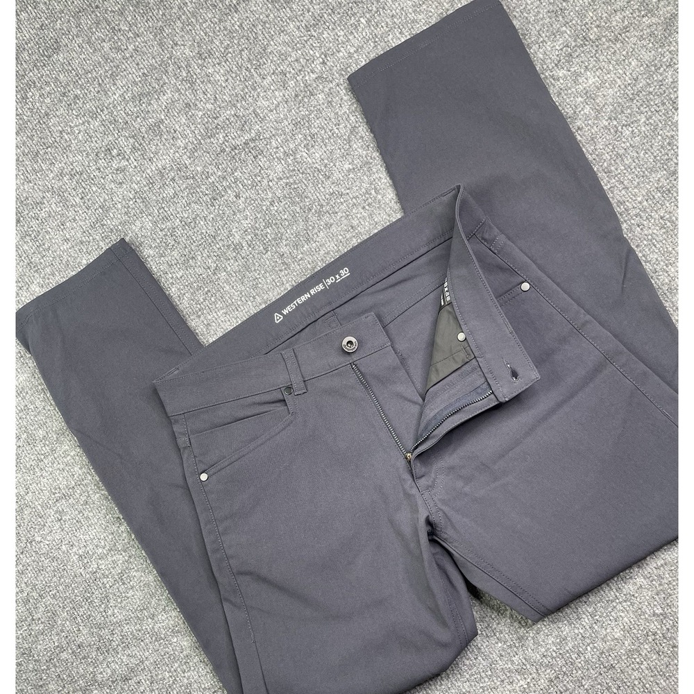 Western Rise AT Pant Men's 30X30 Fit (30X28)Slim Straight Gray Performance Tech
